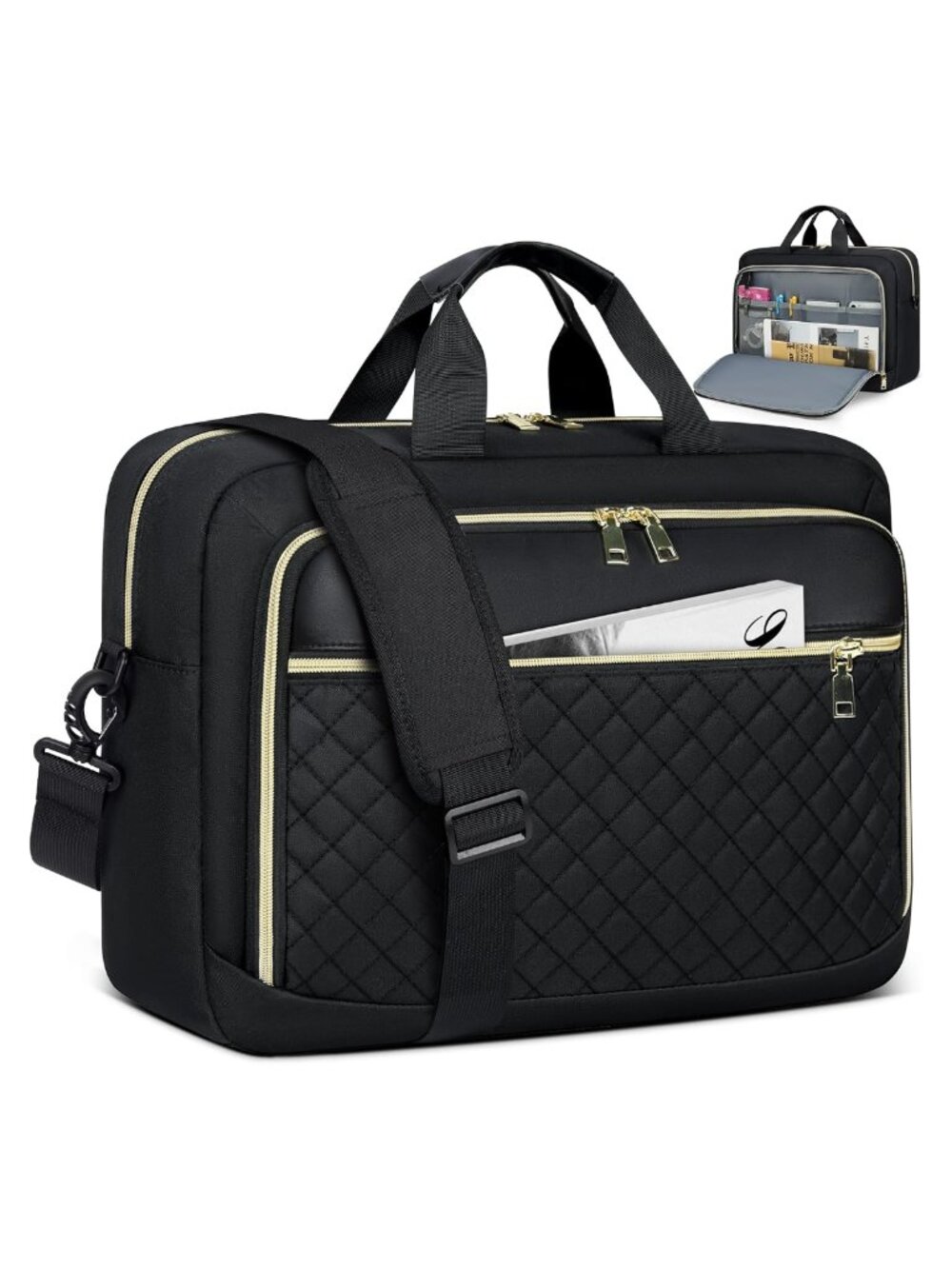 17.3 Inch Laptop Bag Briefcase Large Computer Bag Water Resistant
